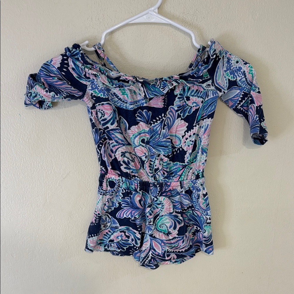 Lilly Pulitzer Blue and Pink One Piece Jumper/with shorts